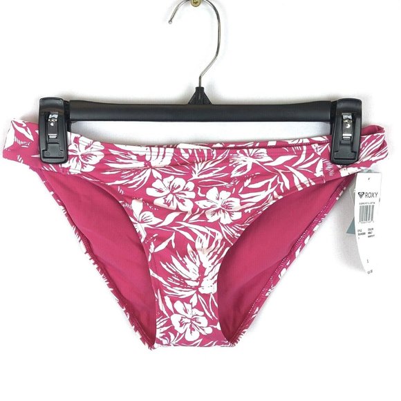 Roxy Pink Floral Bikini Bottom - Picture 1 of 3